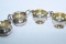 2 SETS STERLING CREAM & SUGAR APPROX 380 GRAMS,AS IS WITH DINGS & SCRATCHES