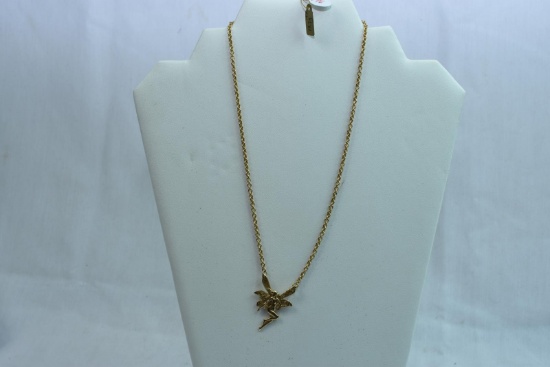 14KT NECKLACE WITH FAIRY 13.5 GTW, $650.00 RETAIL VALUE