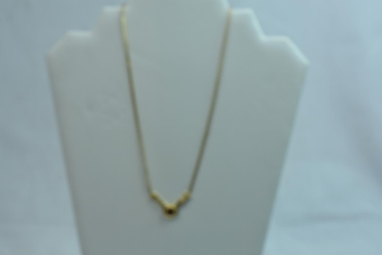 14KT GOLD GARNET NECKLACE 5.2 GTW, $349.00 RETAIL VALUE