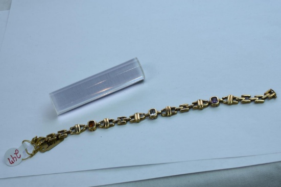 14KT MULTI STONE BRACELET 13.3 GTW, $699.00 RETAIL VALUE