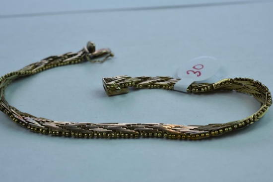 10KT GOLD BRACELET, 13.5 GTW