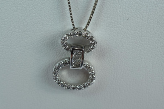 14KT GOLD & DIAMOND NECKLACE 14.2 GTW, $995.00 RETAIL VALUE