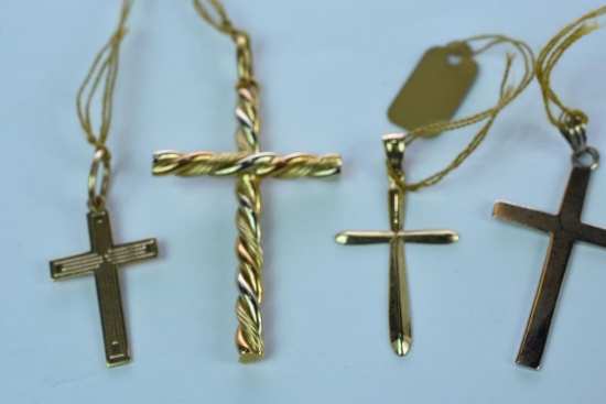 4- 14KT CROSS PENDANTS 5. 5 GTW