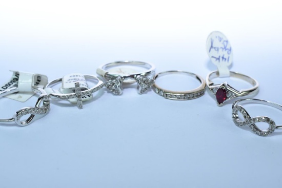 "6-14 KT GOLD RINGS 11.8 GTW