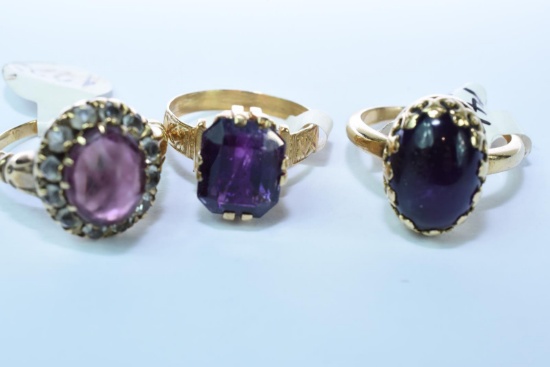 3-14KT GOLD RINGS 11.5 GTW