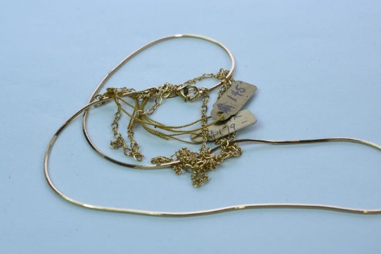 MULTI 14KT GOLD CHAINS 6.2 GTW