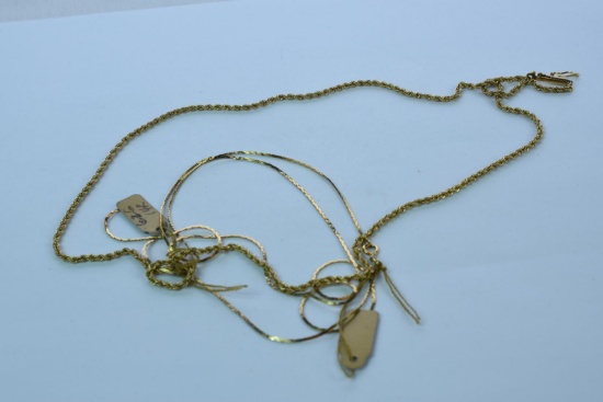 MULTI 14KT GOLD CHAINS 8 GTW