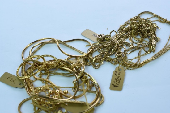 MULTI 14KT GOLD CHAINS 28 GTW