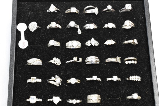 36 STERLING RINGS