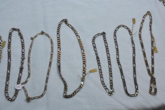 10 STERLING LINK CHAINS APPROX 490 GRAMS