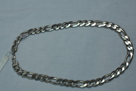 STERLING HEAVY LINK CHAIN APPROX 195 GRAMS