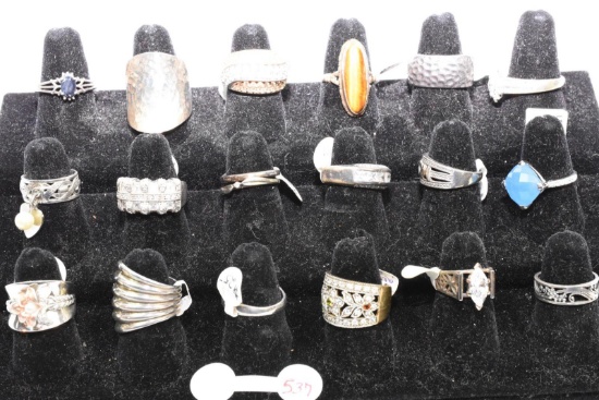 18 STERLING RINGS