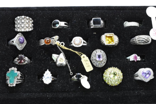 18 STERLING RINGS