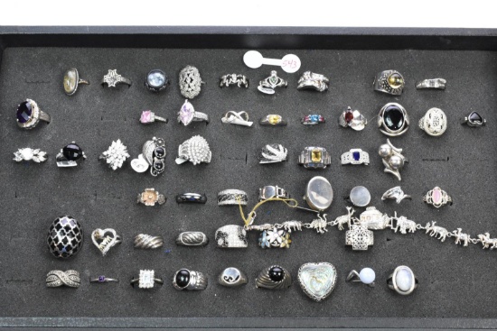50 STERLING RINGS