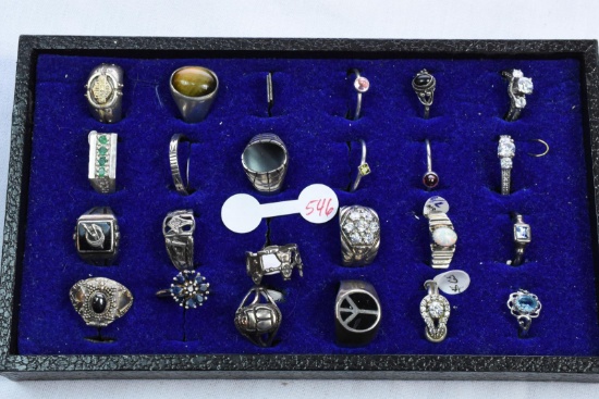 21 STERLING RINGS