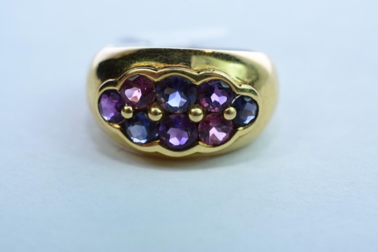 18 KT RING 5.9 GTW, $695.00 RETAIL VALUE , SIZE 7 1/4