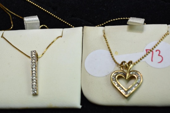2- 10 KT NECKLACES & PENDANTS 4.5 GTW
