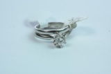 PLATIUMN BRIDAL SET 1/2 CT DIAMOND TW, 6.5 GTW, $1995.00 RETAIL VALUE , SIZE 4 1/2