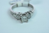 PLATIUMN & DIAMOND RING 1 CT DIAMOND TW, 6.3 GTW, $2400.00 RETAIL VALUE , SIZE 6 1/4