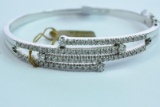 18KT HINGED BANGEL BRACELT GOLD & DIAMOND 28.5 GTW,