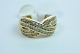 14KT GOLD & DIAMOND RING 8 GTW, $1895.00 RETAIL VALUE , SIZE  6 1/4