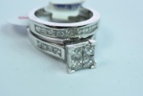 14KT BRIDAL SET 9.7 GTW, $3800.00 RETAIL VALUE , SIZE 6