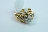 14KT RING SET 1.53 CT DIAMOND TW, 7 GTW, , SIZE 5 3/4