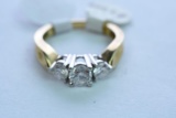 14KT GOLD & DIAMOND RING 1 CT DIAMOND TW, 4 GTW, $2200.00 RETAIL VALUE , SIZE 6 3/4