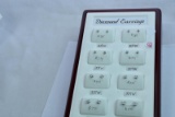 8 SETS OF 14KT DIAMOND SOLITAIRE EARRINGS $5900.00 RETAIL VALUE
