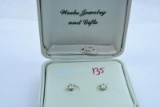 14KT DIAMOND SOLITAIRE EARRINGS 1 CT DIAMOND TW, $2600.00 RETAIL VALUE