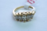 14KT GOLD & DIAMOND 1 CT DIAMOND TW, 4 GTW, $1995.00 RETAIL VALUE, SIZE 6