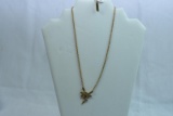 14KT NECKLACE WITH FAIRY 13.5 GTW, $650.00 RETAIL VALUE