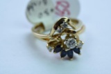 14KT GOLD & DIAMOND WEDDING SET 5.6 GTW, $959.00 RETAIL VALUE , SIZE 6