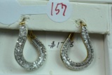 10 KT EARRINGS 1/2 CT DIAMOND TW, 4 GTW, $1795.00 RETAIL VALUE