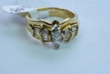 14KT GOLD DIAMOND SET 5.2 GTW, $1595.00, SIZE 6 1/4