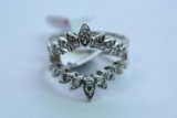 14KT GOLD DIAMOND RING GUARD 1 CT DIAMOND TW, 4.7 GTW, $1140.00 RETAIL VALUE, SIZE 9 1/2
