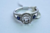 14KT GOLD DIAMOND SAPPHIRE RING 3 GTW, $1099.00 RETAIL VALUE, SIZE 6