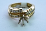14KT GOLD & DIAMOND SETTING 8GTW, $1295.00 RETAIL VALUE, SIZE 5 1/2