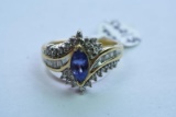 14KT GOLD & DIAMOND RING 4.3 GTW, $1095.00 RETAIL VALUE, SIZE 6 1/2