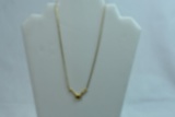 14KT GOLD GARNET NECKLACE 5.2 GTW, $349.00 RETAIL VALUE