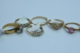 6 - 10KT GOLD RINGS 11 GTW