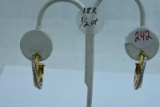 18KT GOLD & DIAMOND HOOP EARRINGS 1/2 CT DIAMOND TW, 10 GTW, $1995.00 RETAIL VALUE