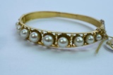 18KT BRACELET WITH PEARLS 17.3 GTW, $1150.00 RETAIL VALUE