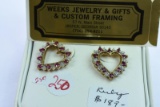 -2- 14KT GOLD EARRINGS 6.8 GTW, $375.00 RETAIL VALUE
