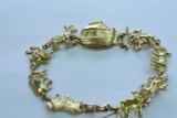 10KT GOLD NOAHS ARK BRACELET 11 GTW, $249.00 RETAIL VALUE