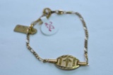 14KT GOLD MED BRACELET 3.4 GTW, $190.00 RETAIL VALUE