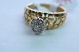 14KT DIAMOND RING 6.5 GTW, $995.00 RETAIL VALUE, SIZE  10