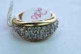 14KT GOLD DIAMOND RING 3/4 CT DIAMOND TW, 5.7 GTW, $1295.00 RETAIL VALUE, SIZE 6