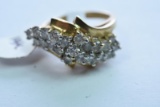 14KT DIAMOND RING 1 1/2 CT DIAMONT TW, 5.2 GTW, $1995.00 RETAIL VALUE, SIZE 6 1/2