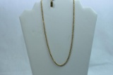14KT ROPE CHAIN 19 INCH 13.9 GTW, $695.00 RETAIL VALUE
